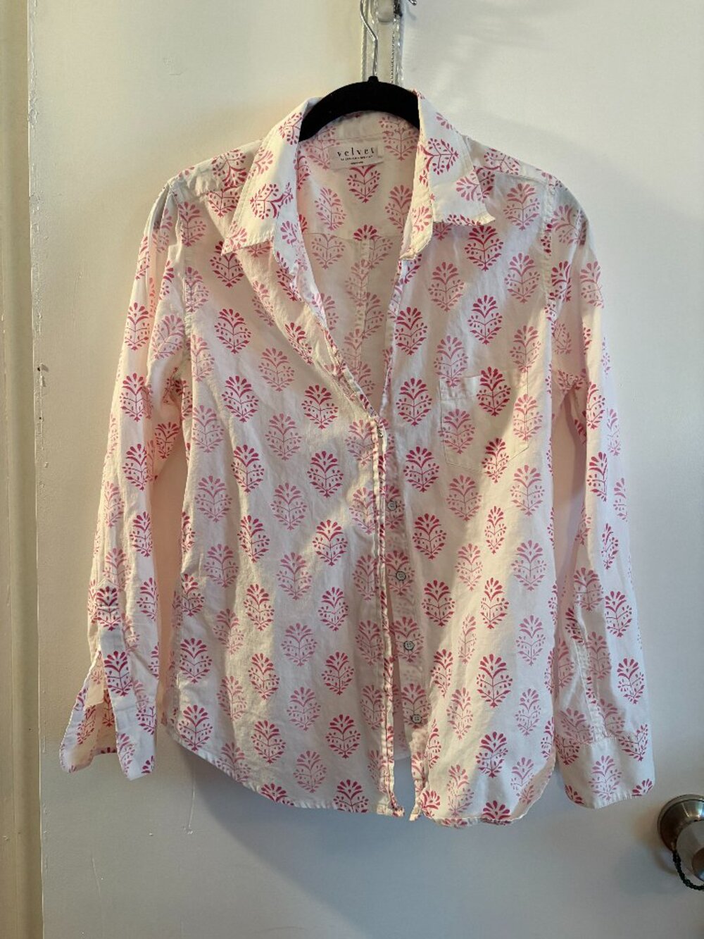 Breezy cotton Ikat print shirt